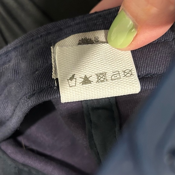 Timberland Cotton Flat Bill Trucker Hat Red Blue Adjustable One Size OSFM - Picture 9 of 9